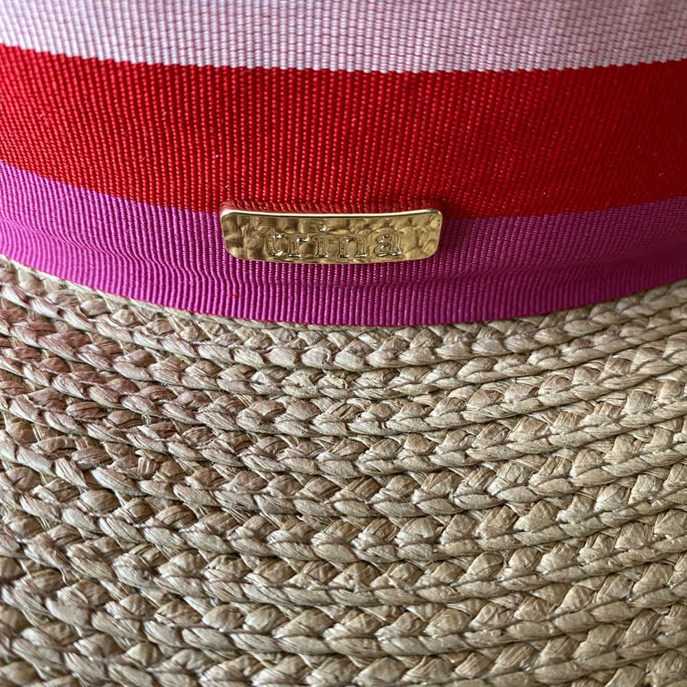 Oversized Straw Trina Turk Hat, Brand New - Picture 2 of 7
